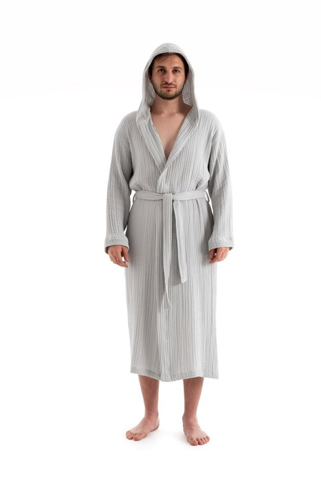 Mijölnir Albornoz Unisex de Algodón 100% - Gris - S/M Mijölnir Albornoz Unisex de Algodón 100% - Gris - S/M